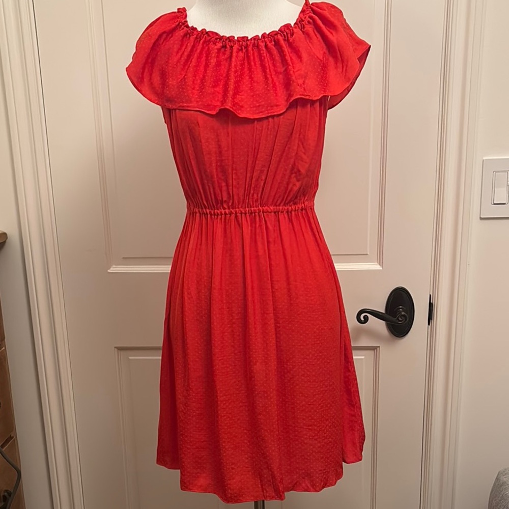 Red Flutter Sleeve Dress by Les Petites… Paris